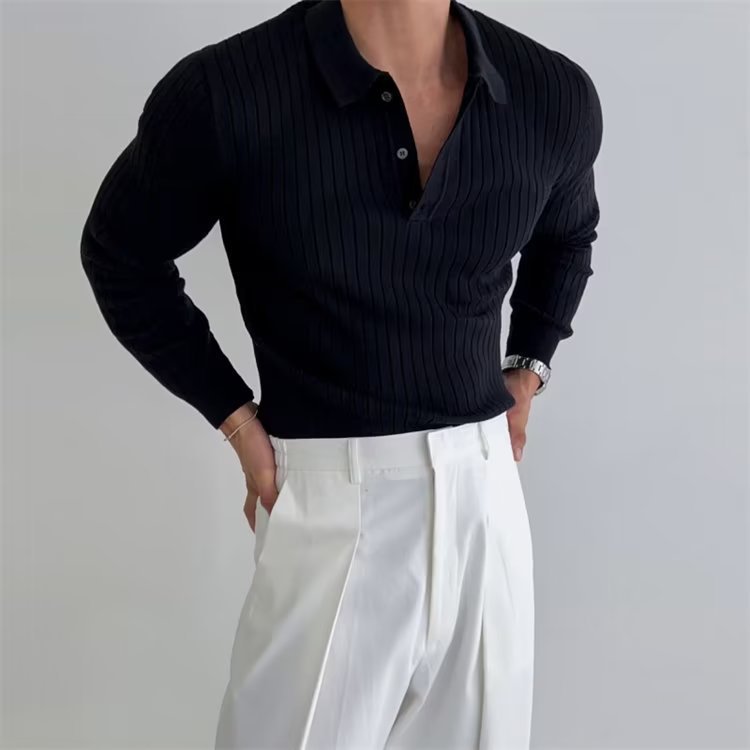 William – Slim Fit Herrenpolohemd mit Knopfleiste