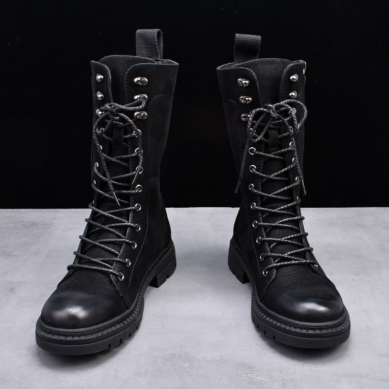 Howard – Retro Herrenstiefel mit Rundspitze und mittlerem Schaft