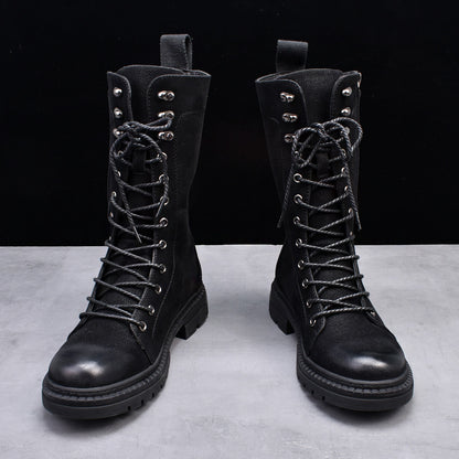 Howard – Retro Herrenstiefel mit Rundspitze und mittlerem Schaft
