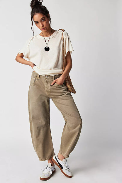 Susan – Locker geschnittene Damenjeans mit weitem Bein