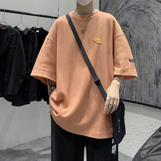 Kirk – Lockere Japanische T-Shirt mit 5 Ärmeln und Rundhalsausschnitt