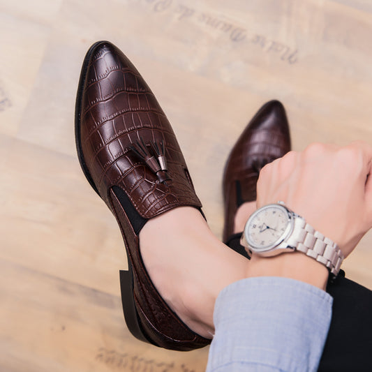 ENGEL Spitz zulaufende Herrenschuhe aus veganem Leder