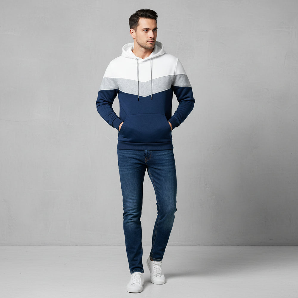 Herren Patchwork Hoodie