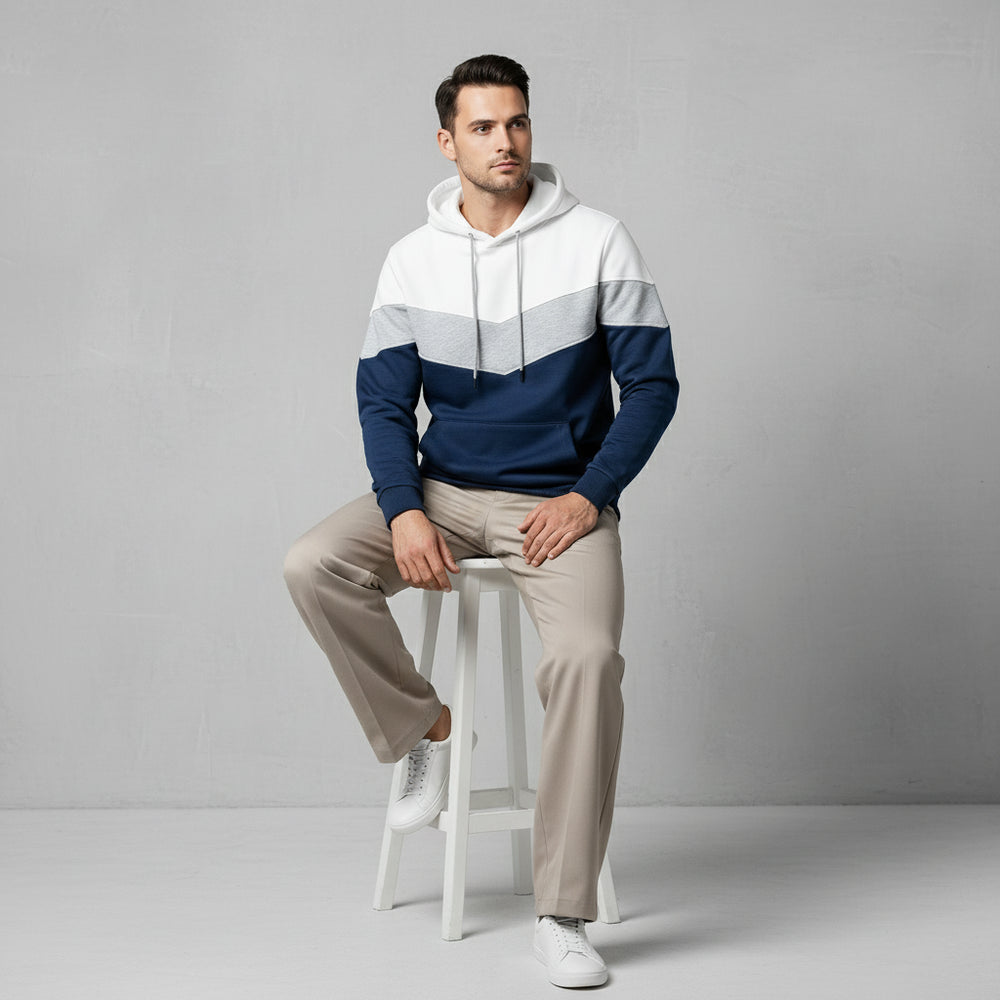 Herren Patchwork Hoodie