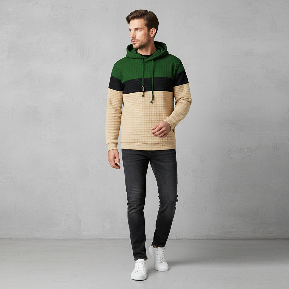 Herren Patchwork Hoodie