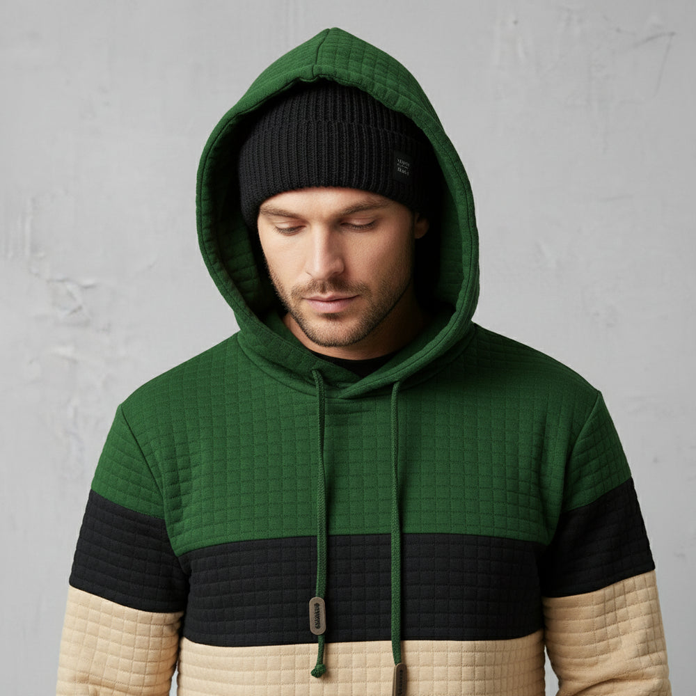 Herren Patchwork Hoodie