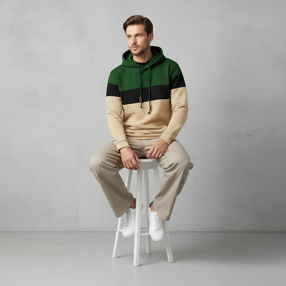 Herren Patchwork Hoodie