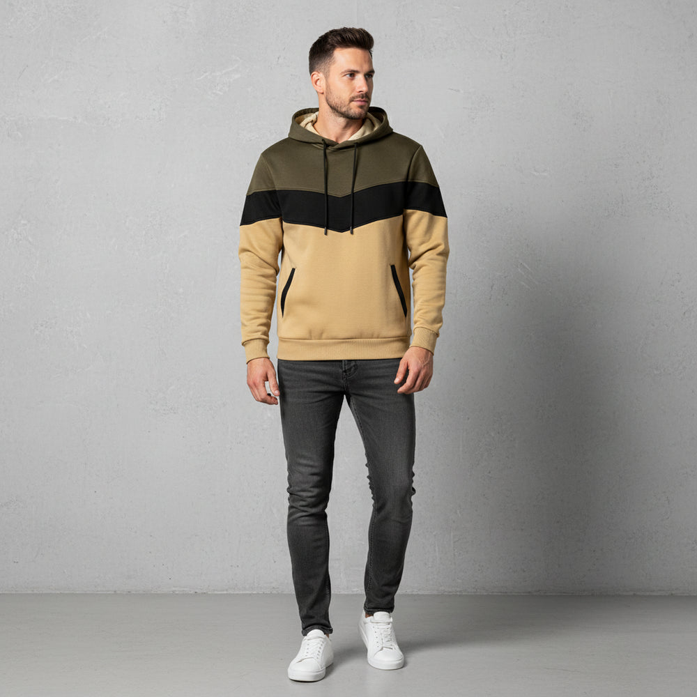 Herren Patchwork Hoodie