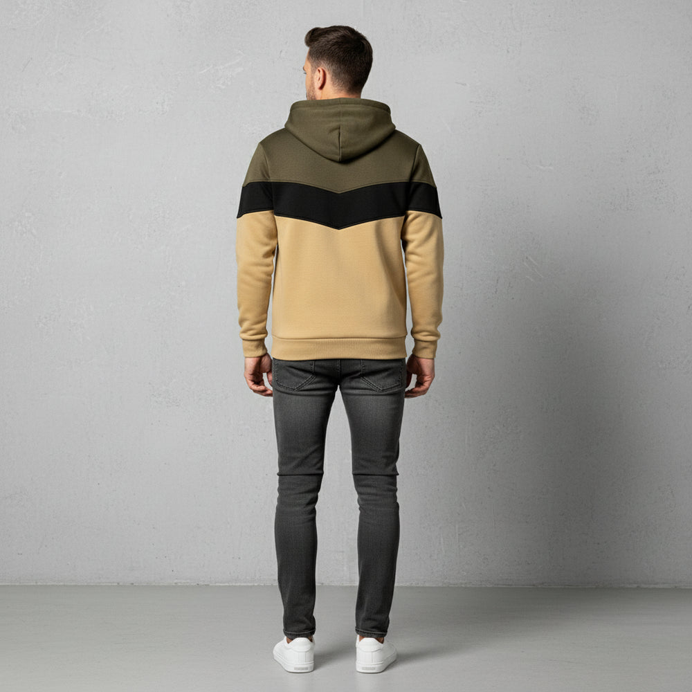 Herren Patchwork Hoodie