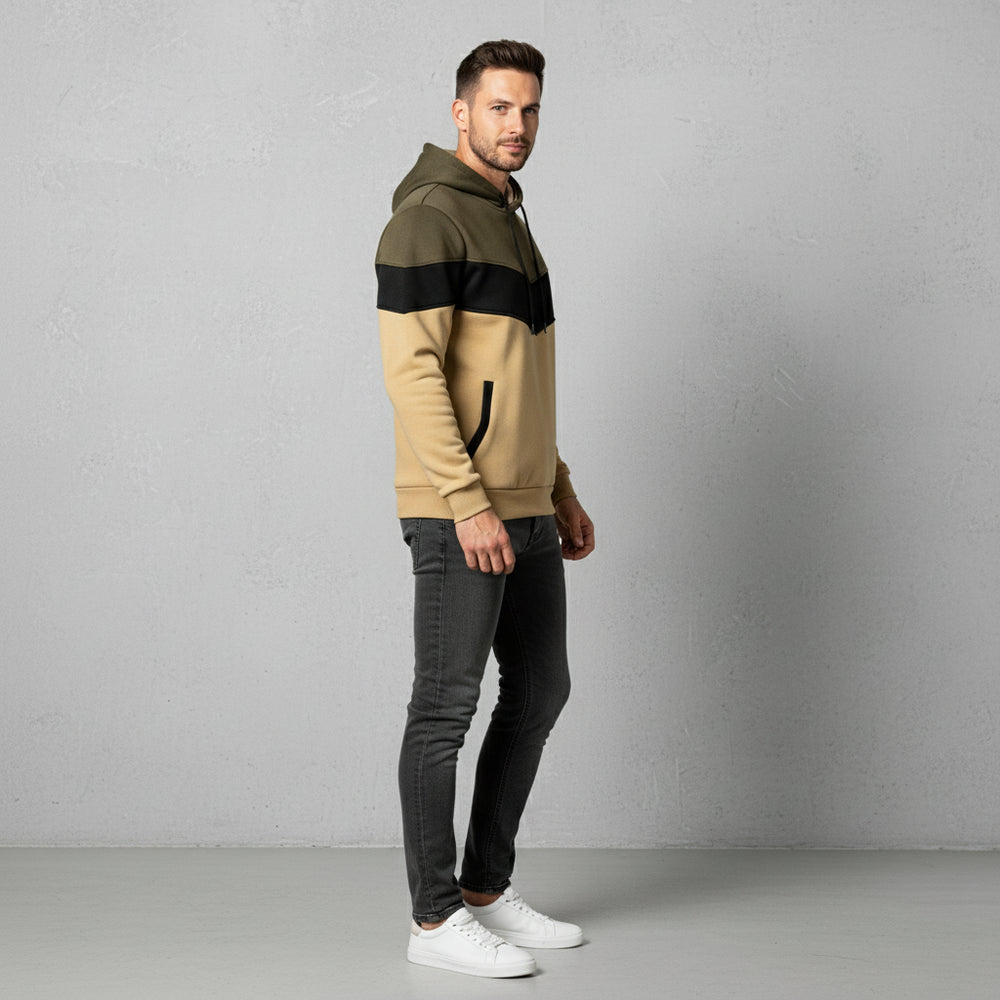Herren Patchwork Hoodie