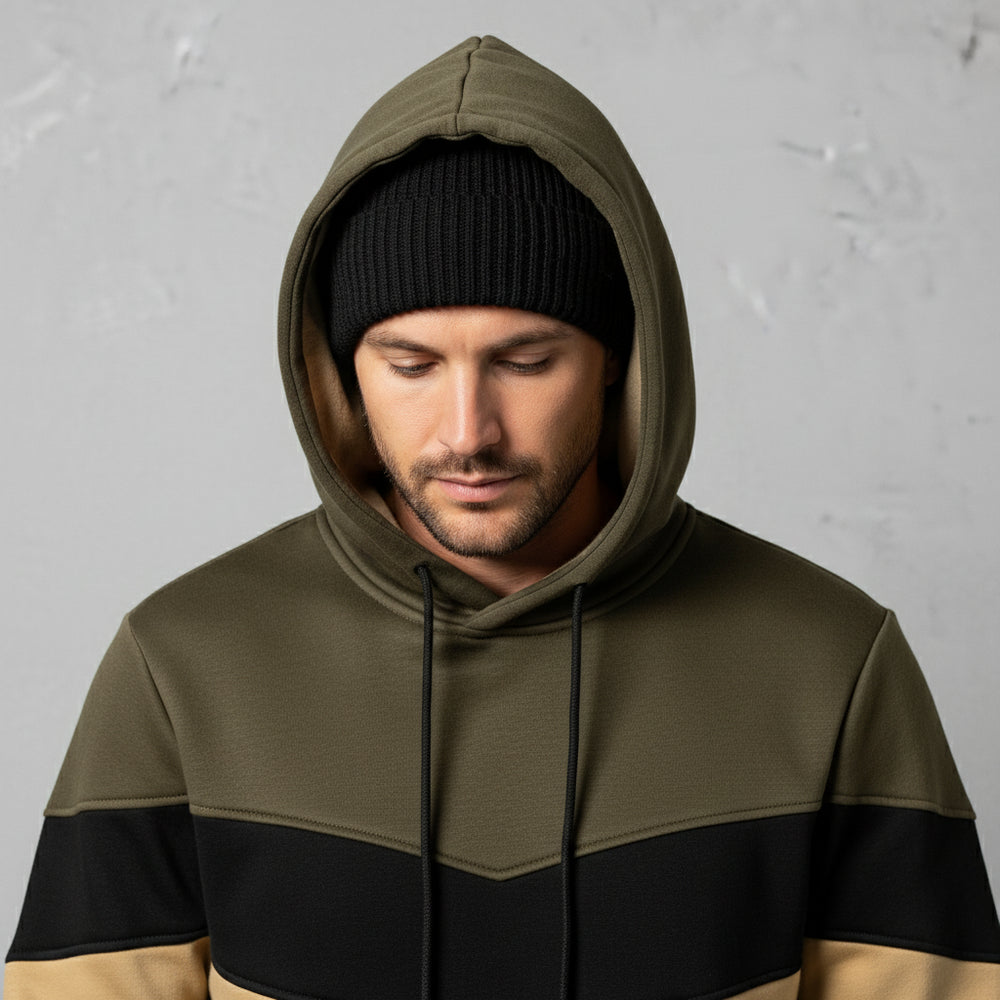 Herren Patchwork Hoodie