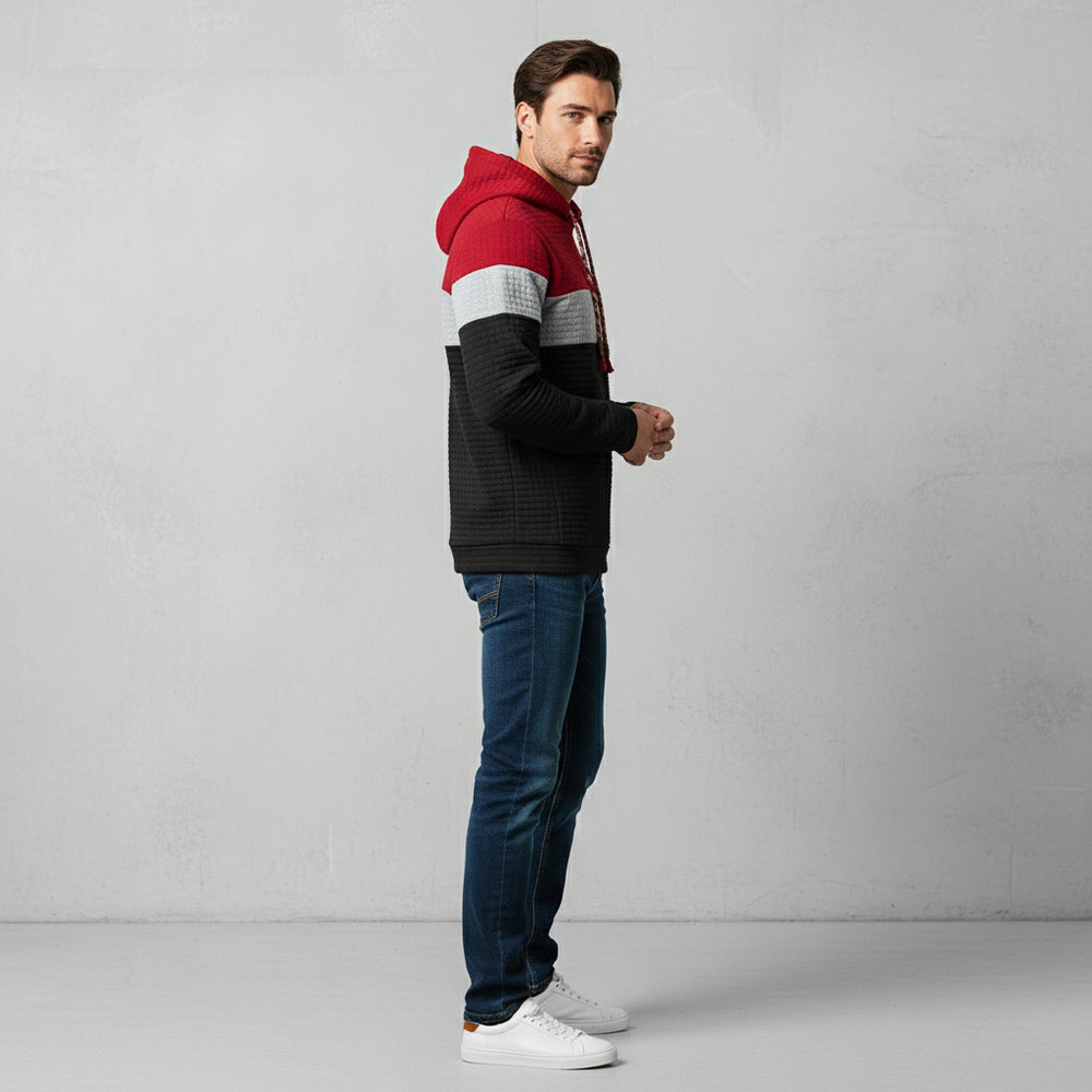 Herren Patchwork Hoodie