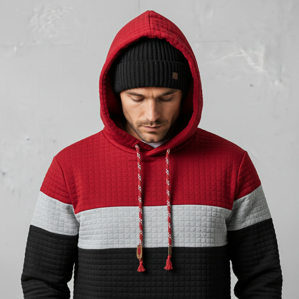 Herren Patchwork Hoodie