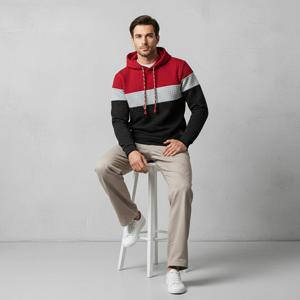 Herren Patchwork Hoodie