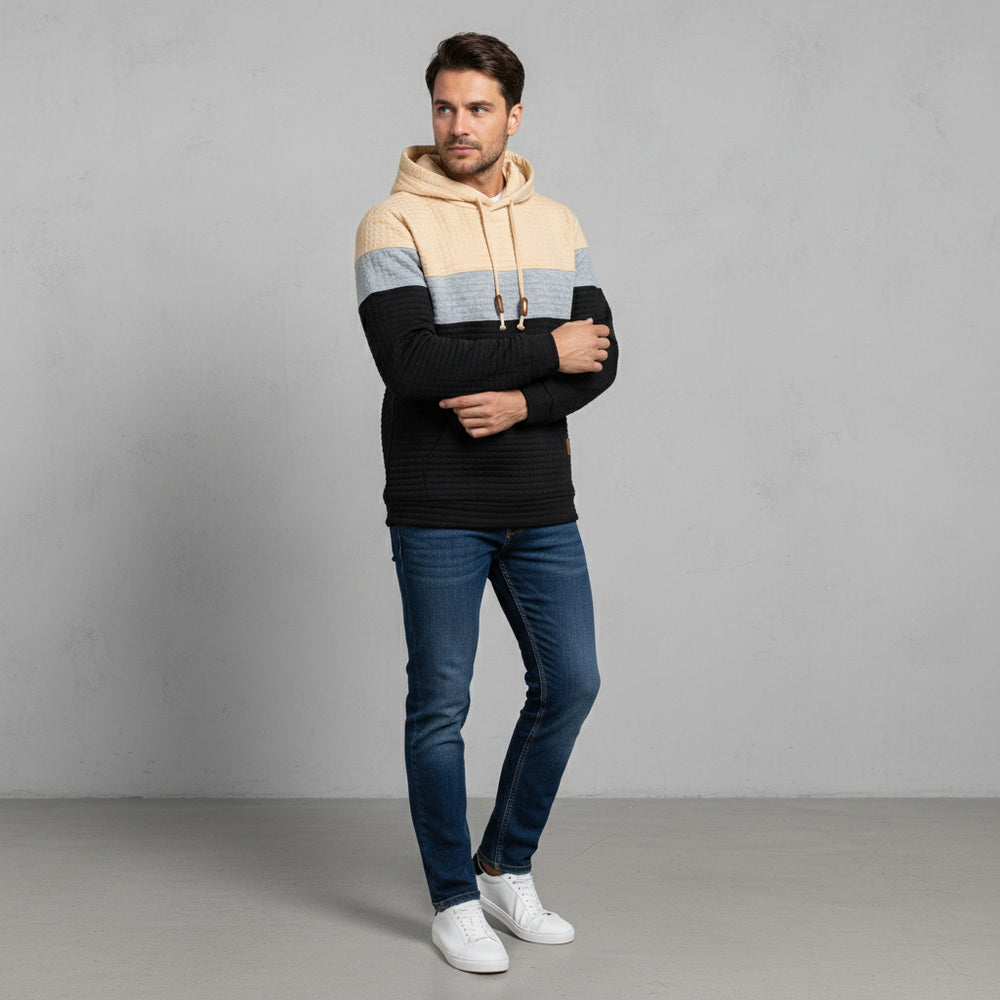 Herren Patchwork Hoodie
