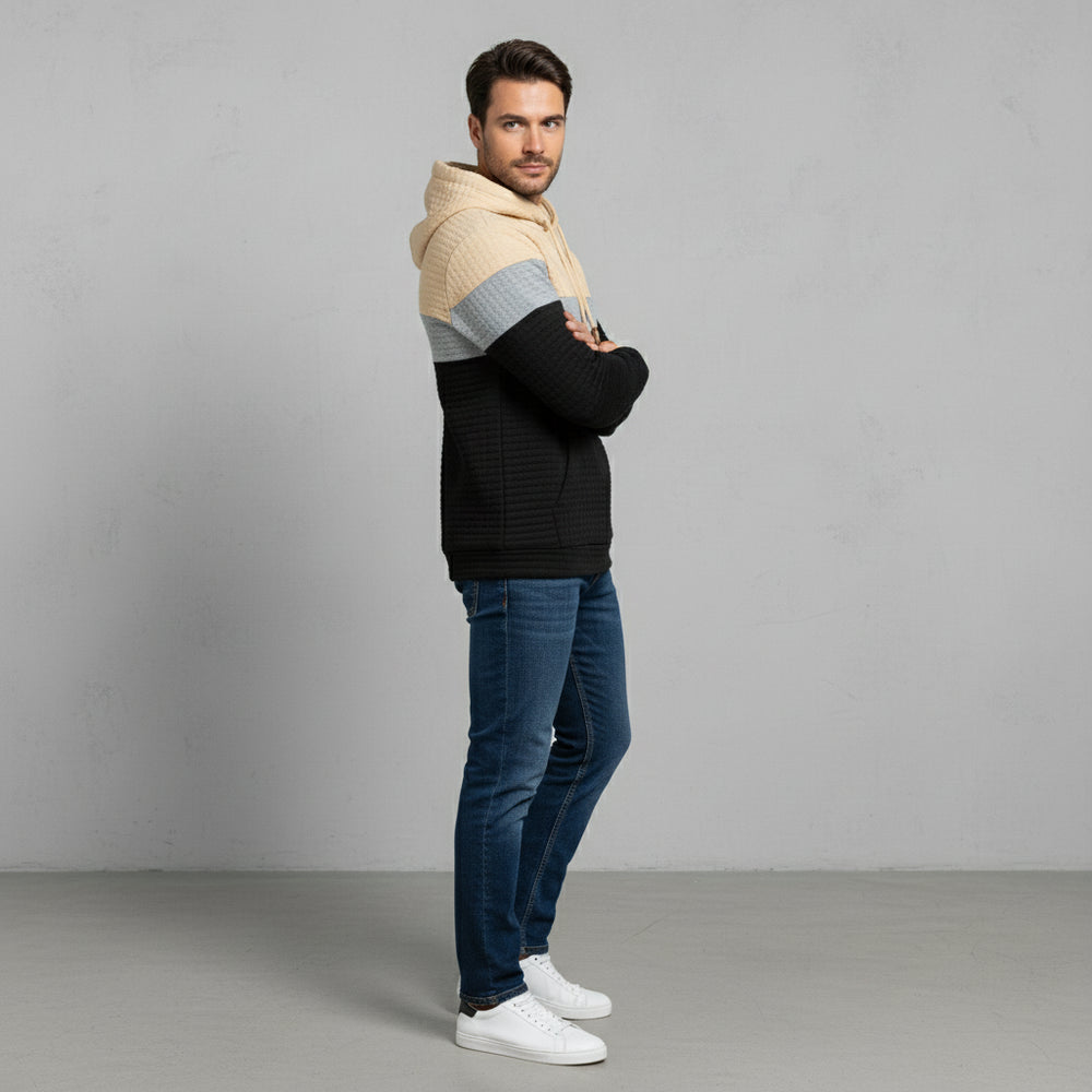 Herren Patchwork Hoodie