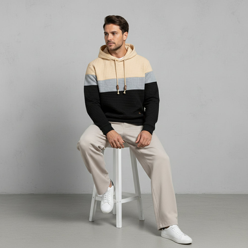 Herren Patchwork Hoodie