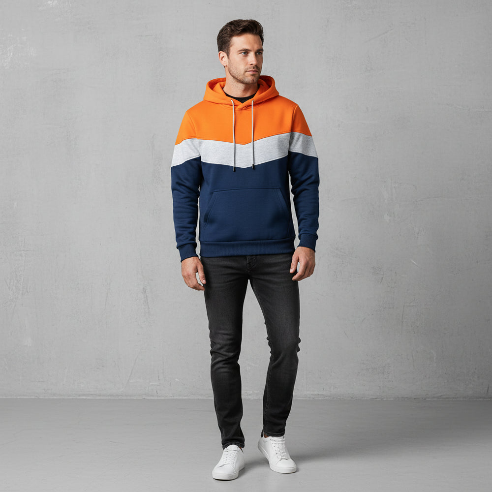 Herren Patchwork Hoodie