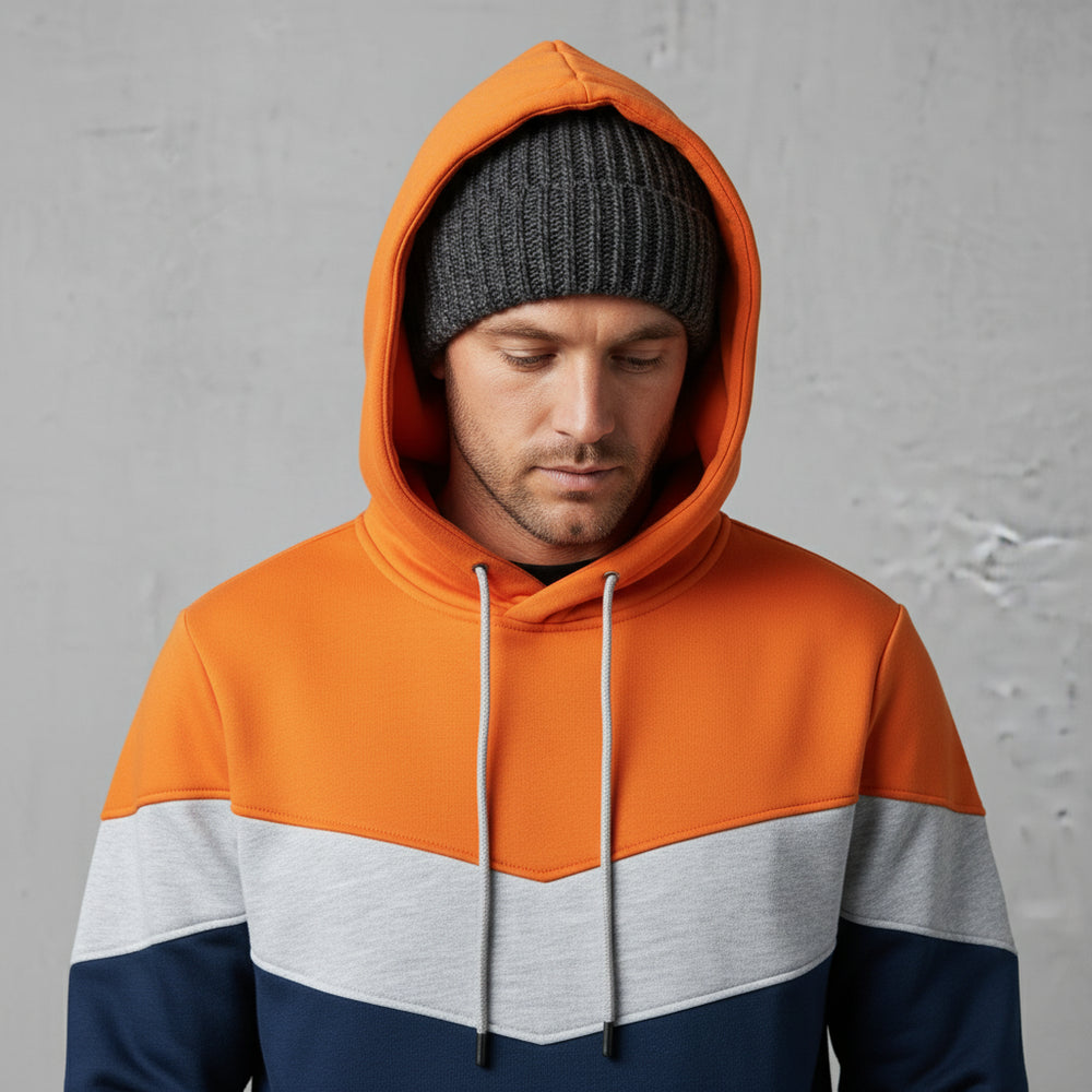 Herren Patchwork Hoodie