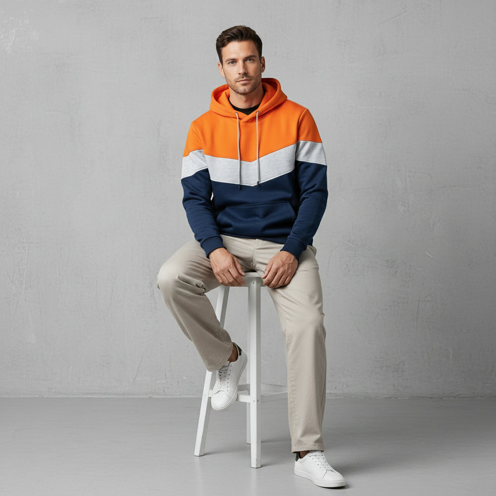 Herren Patchwork Hoodie