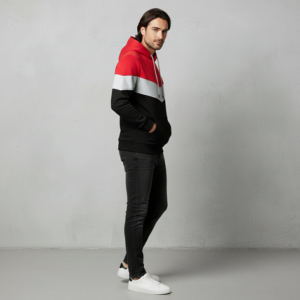 Herren Patchwork Hoodie