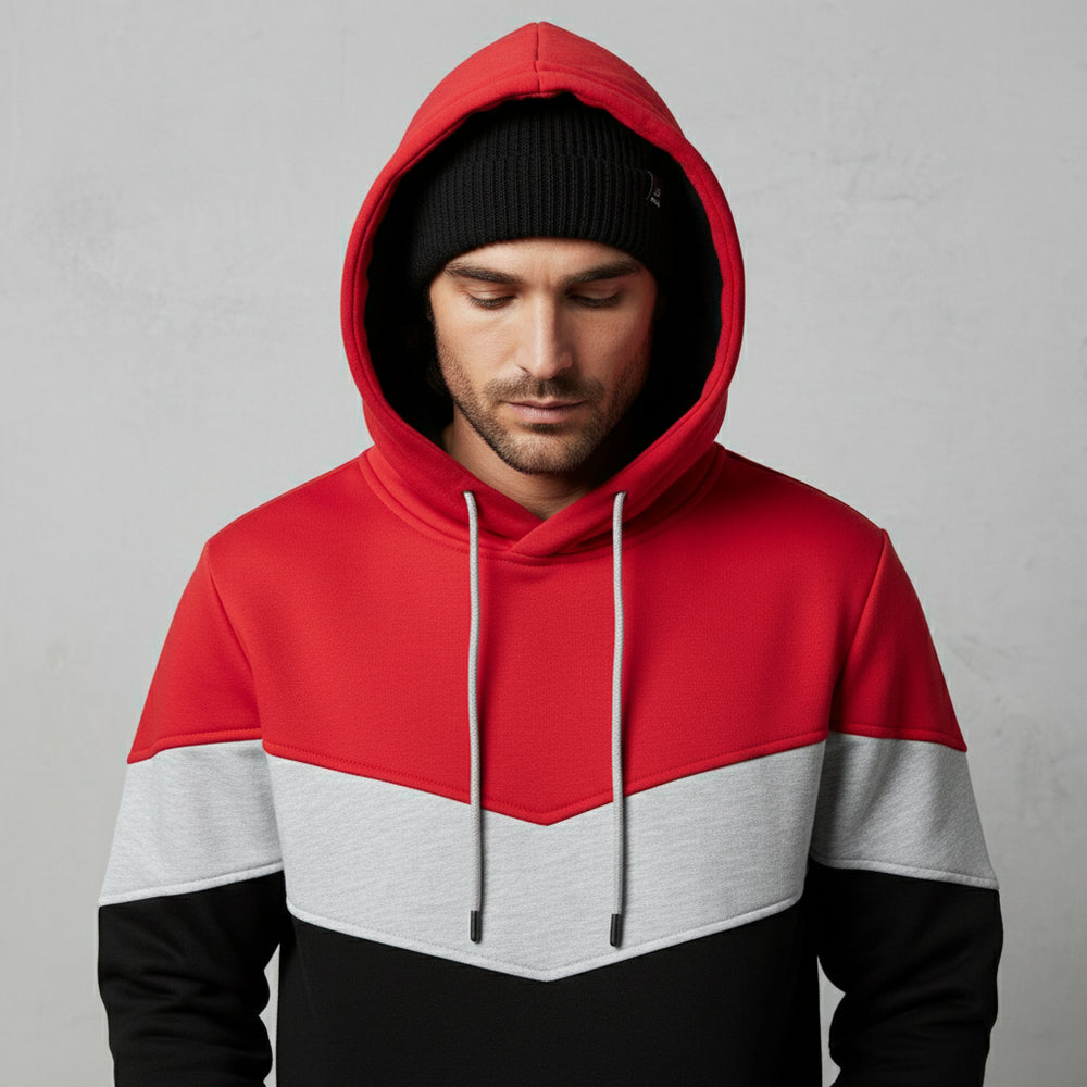 Herren Patchwork Hoodie