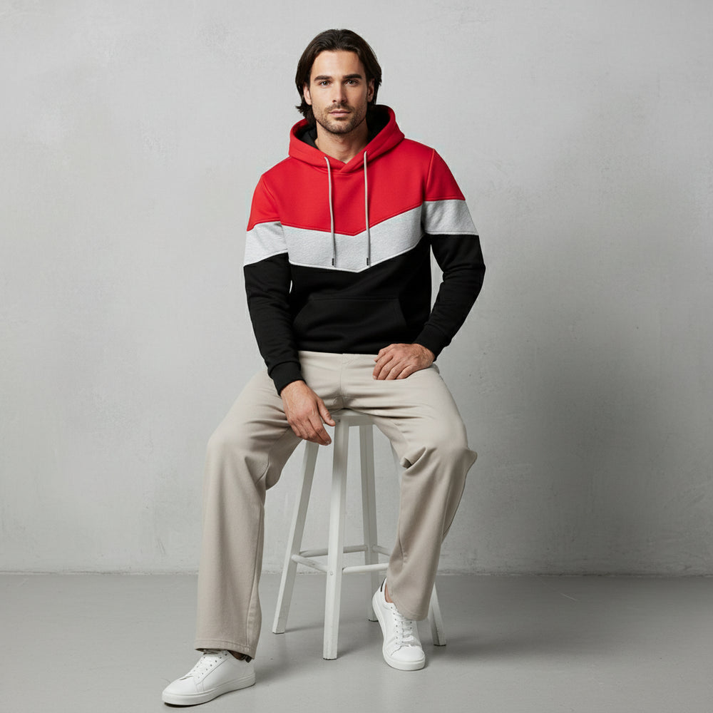 Herren Patchwork Hoodie