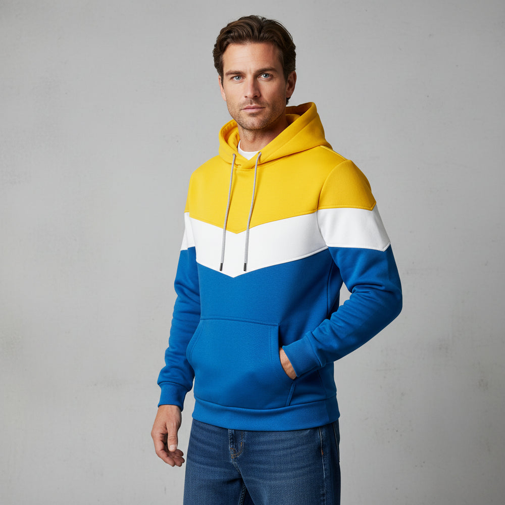 Herren Patchwork Hoodie