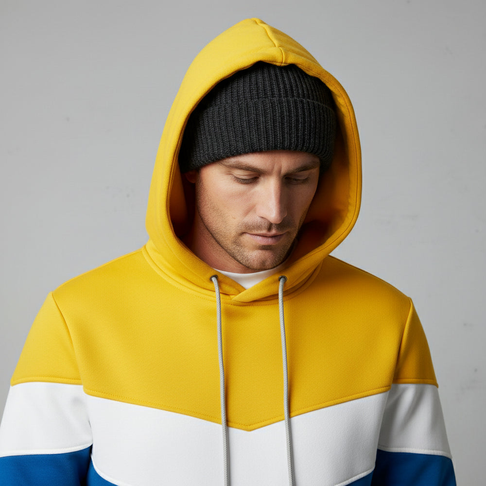 Herren Patchwork Hoodie