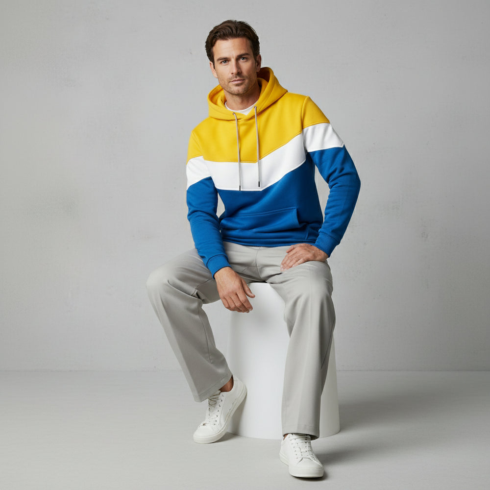 Herren Patchwork Hoodie