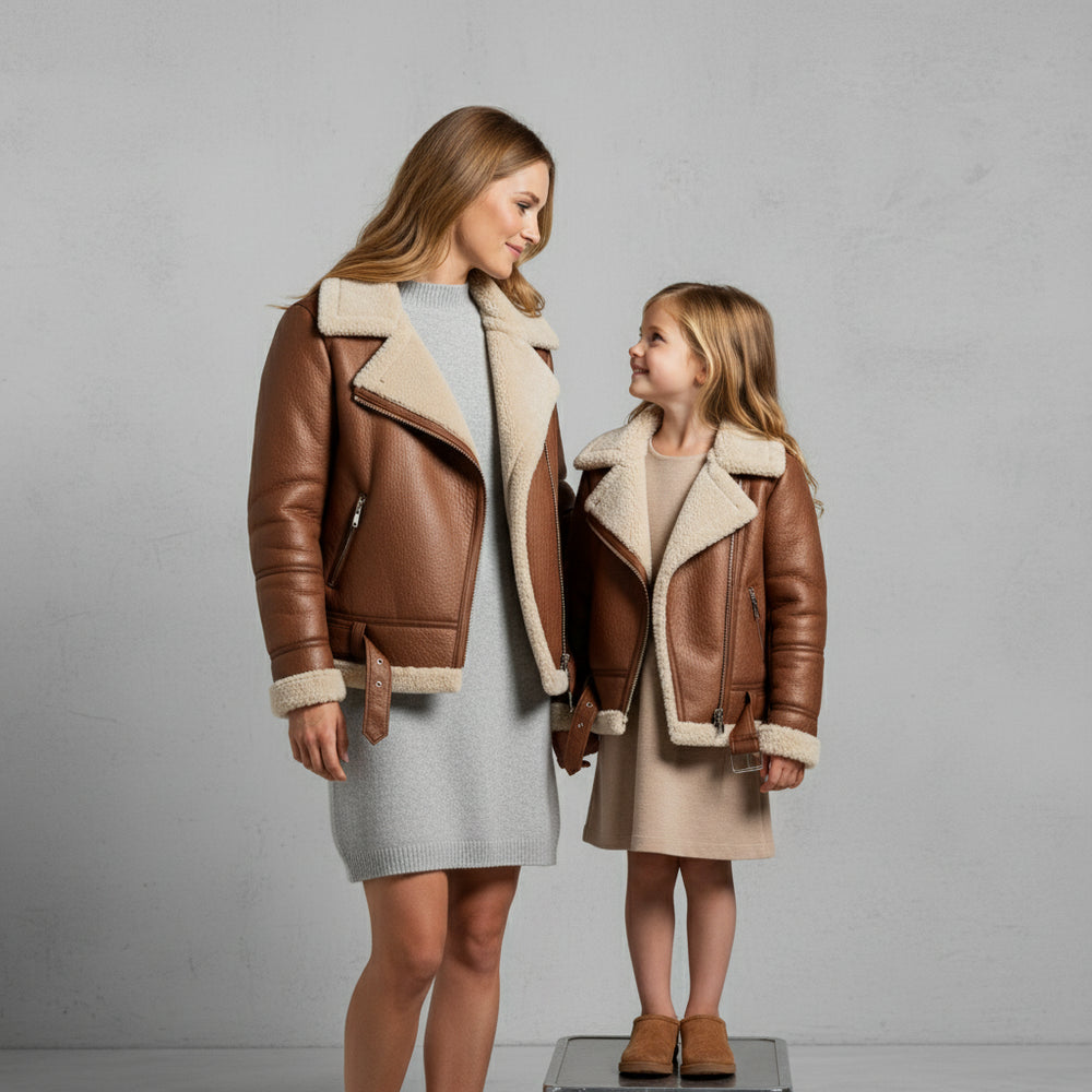 Damen Winterjacke in Lammfelloptik