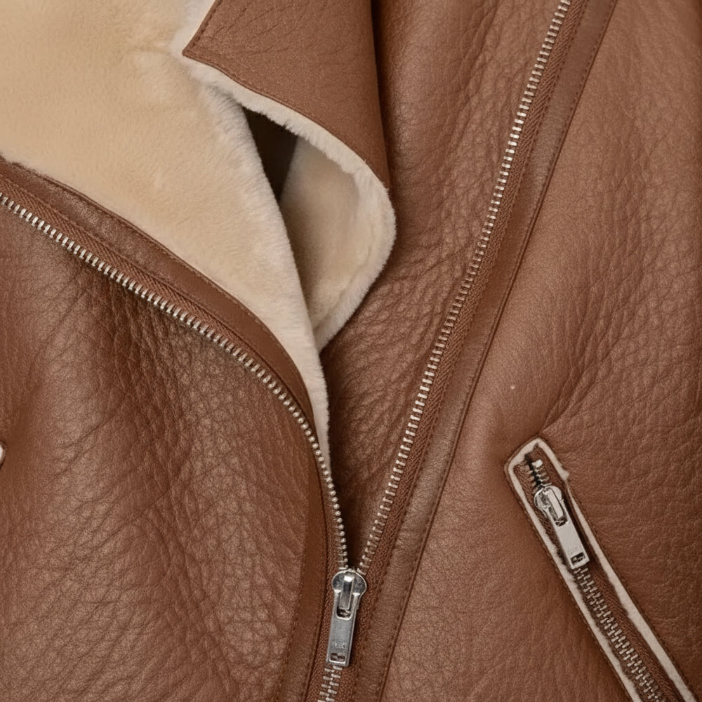 Damen Winterjacke in Lammfelloptik