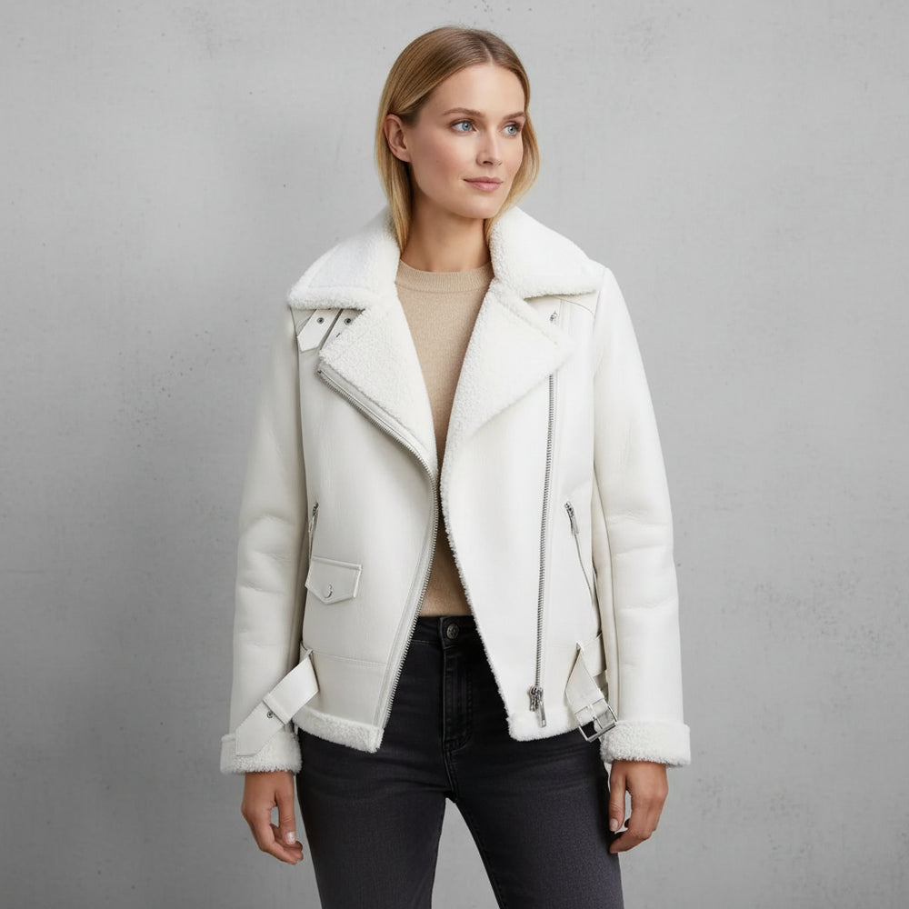 Damen Winterjacke in Lammfelloptik