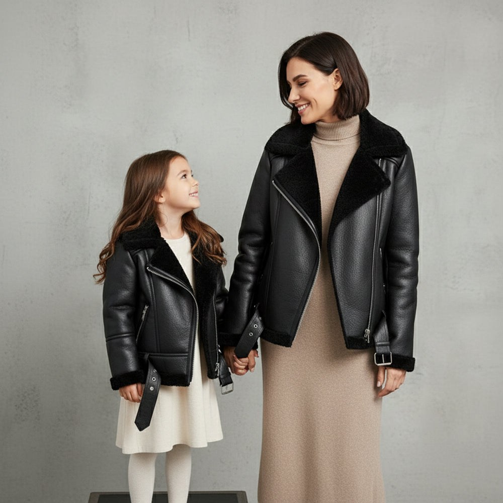 Damen Winterjacke in Lammfelloptik