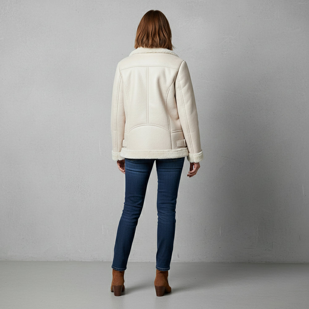 Damen Winterjacke in Lammfelloptik