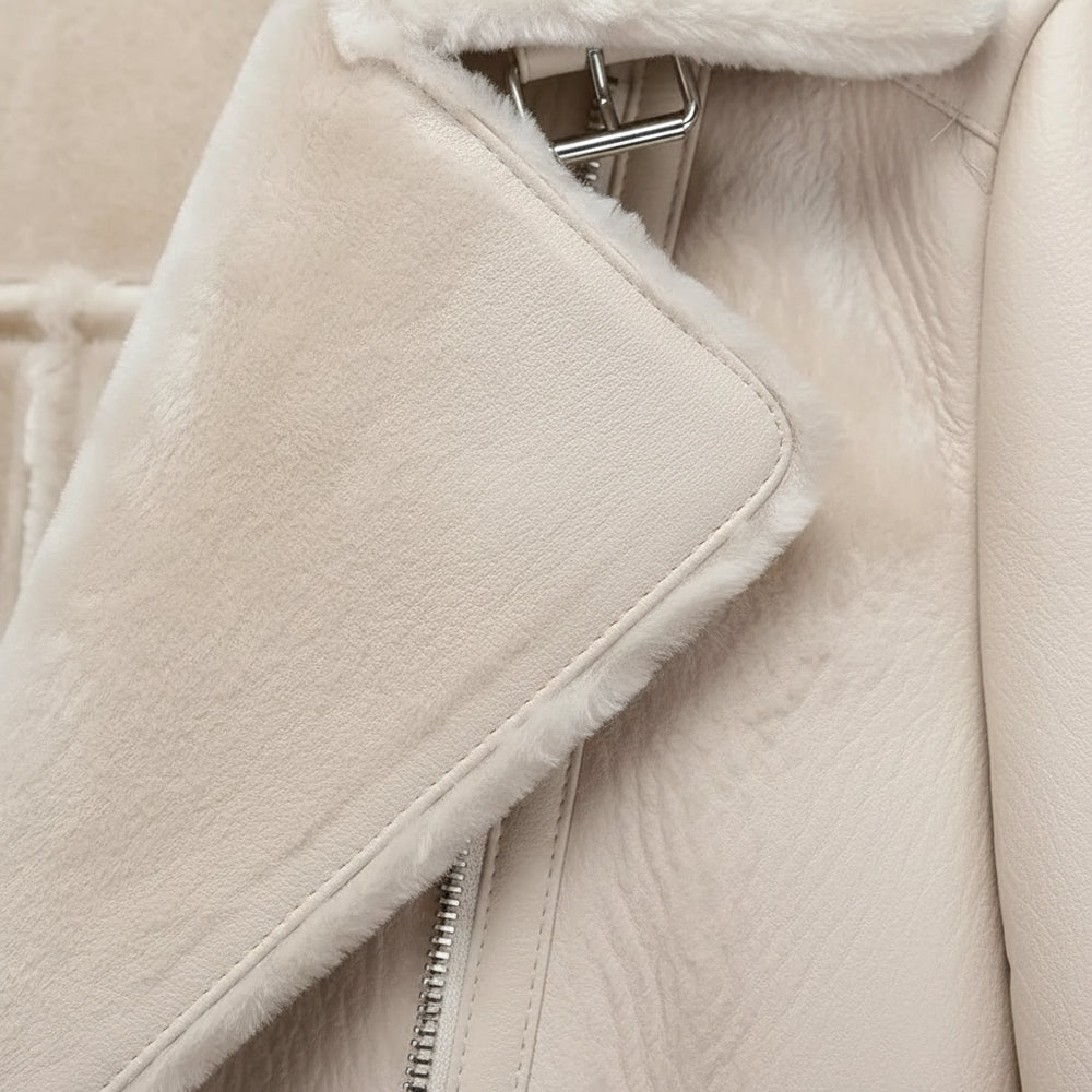 Damen Winterjacke in Lammfelloptik