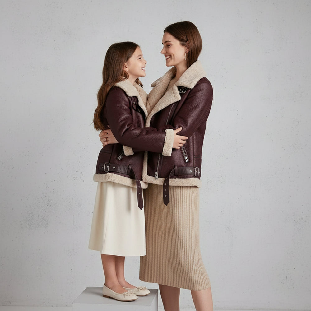 Damen Winterjacke in Lammfelloptik