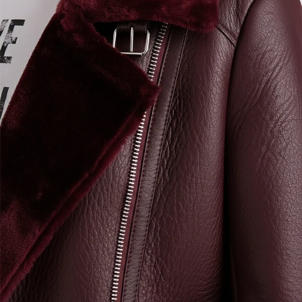 Damen Winterjacke in Lammfelloptik