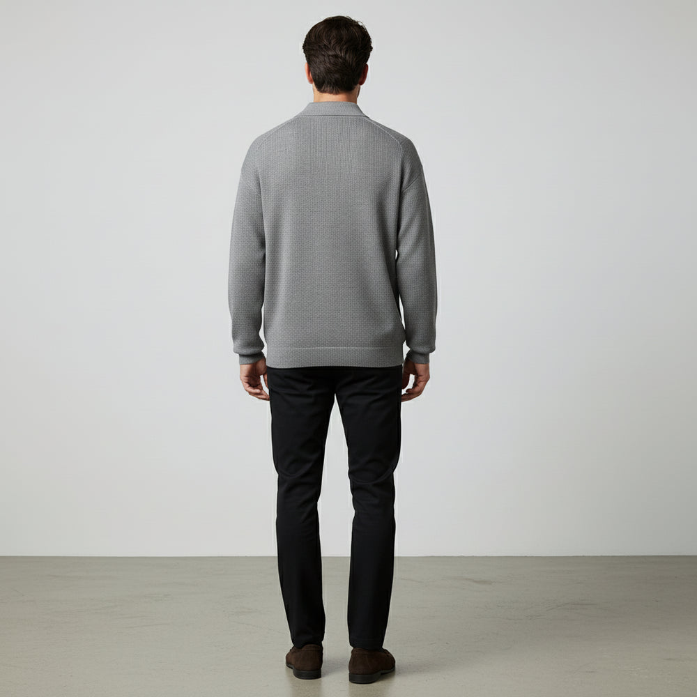 Herren Strickpullover Polokragen