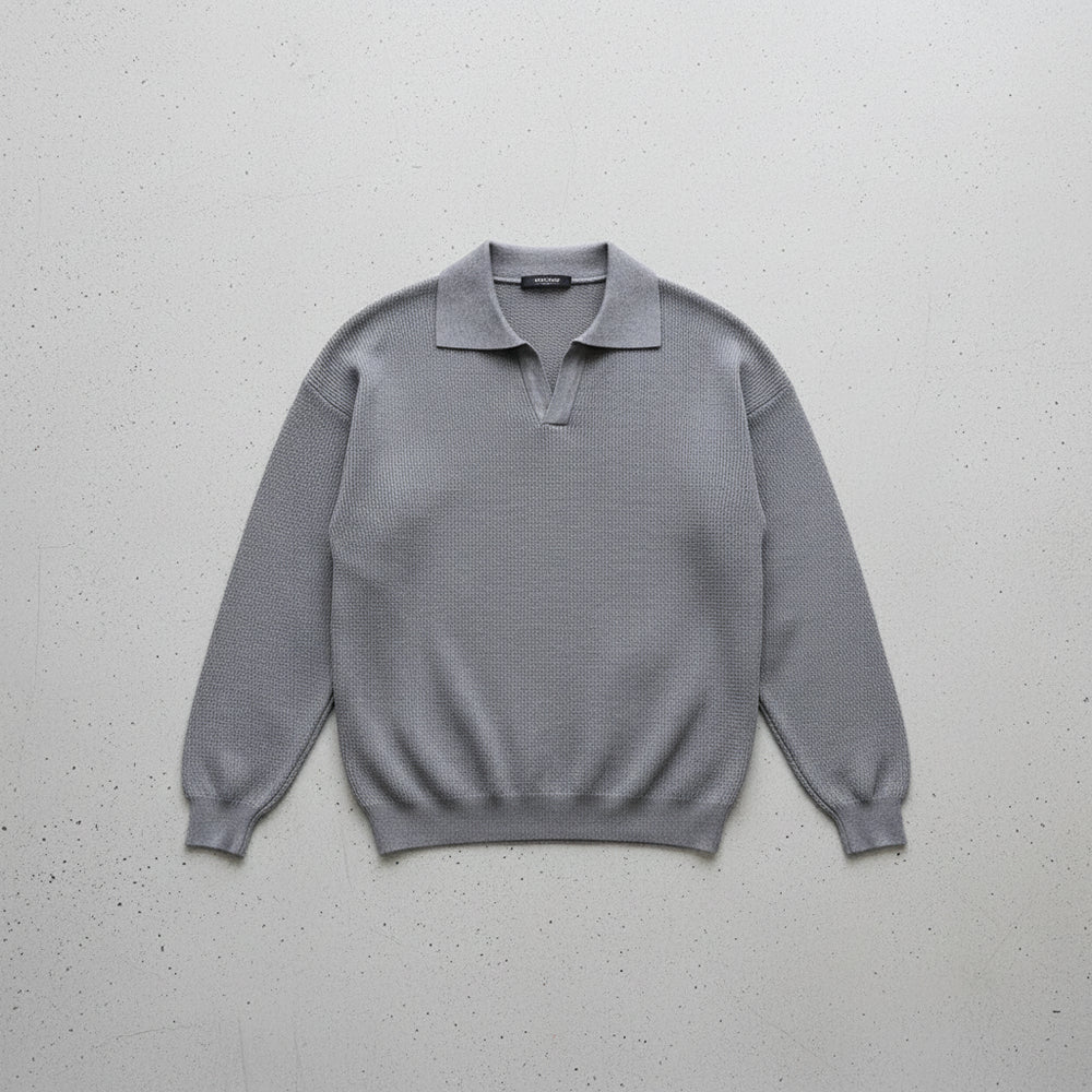 Herren Strickpullover Polokragen