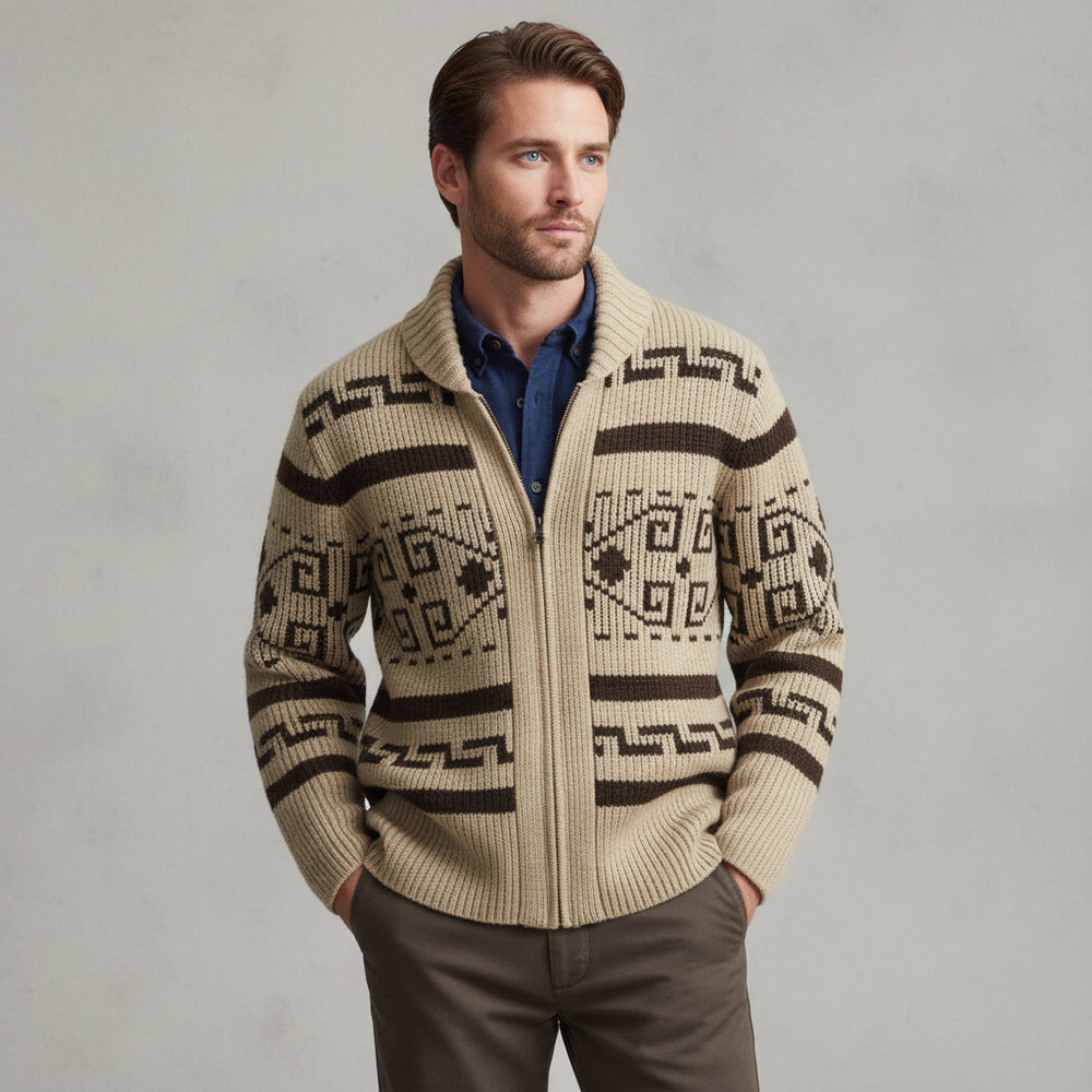 Lässige Herren Strickjacke mit Reißverschluss