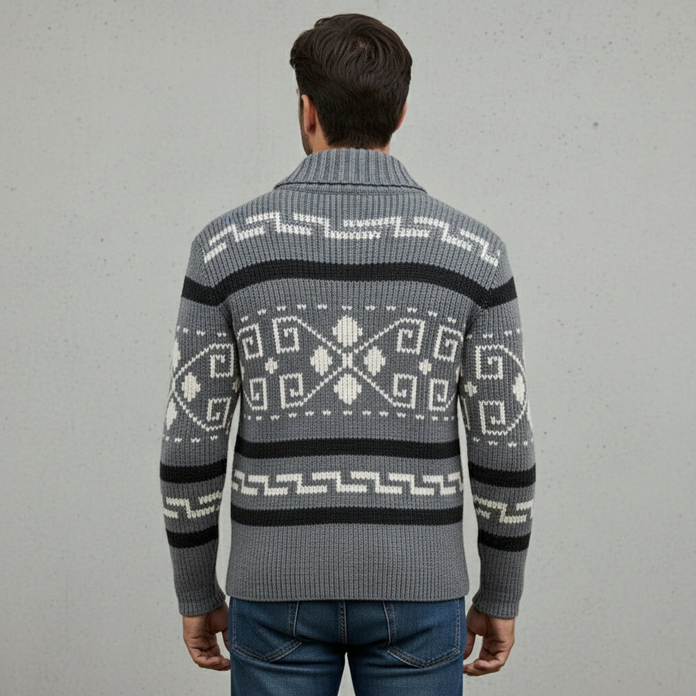 Lässige Herren Strickjacke mit Reißverschluss