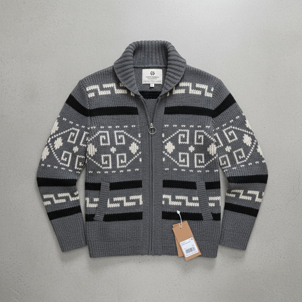 Lässige Herren Strickjacke mit Reißverschluss