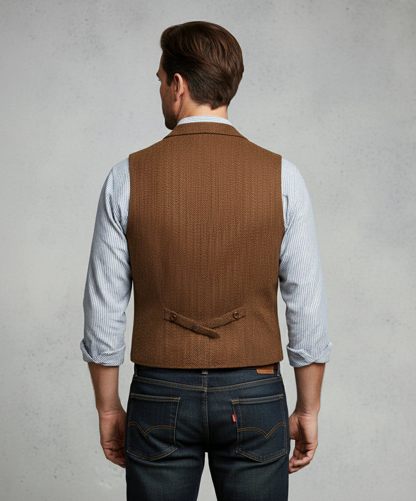 Herren Lederhose Weste