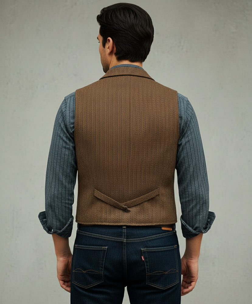 Herren Lederhose Weste