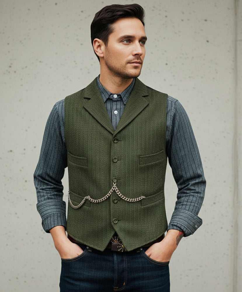 Herren Lederhose Weste