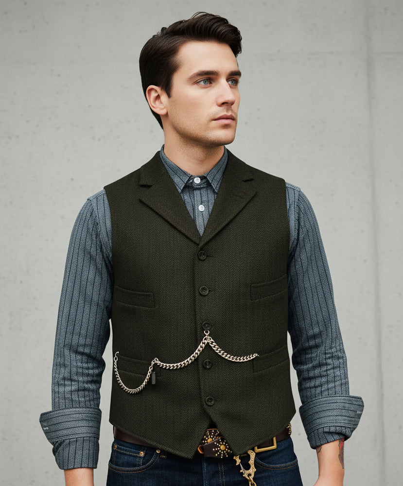 Herren Lederhose Weste