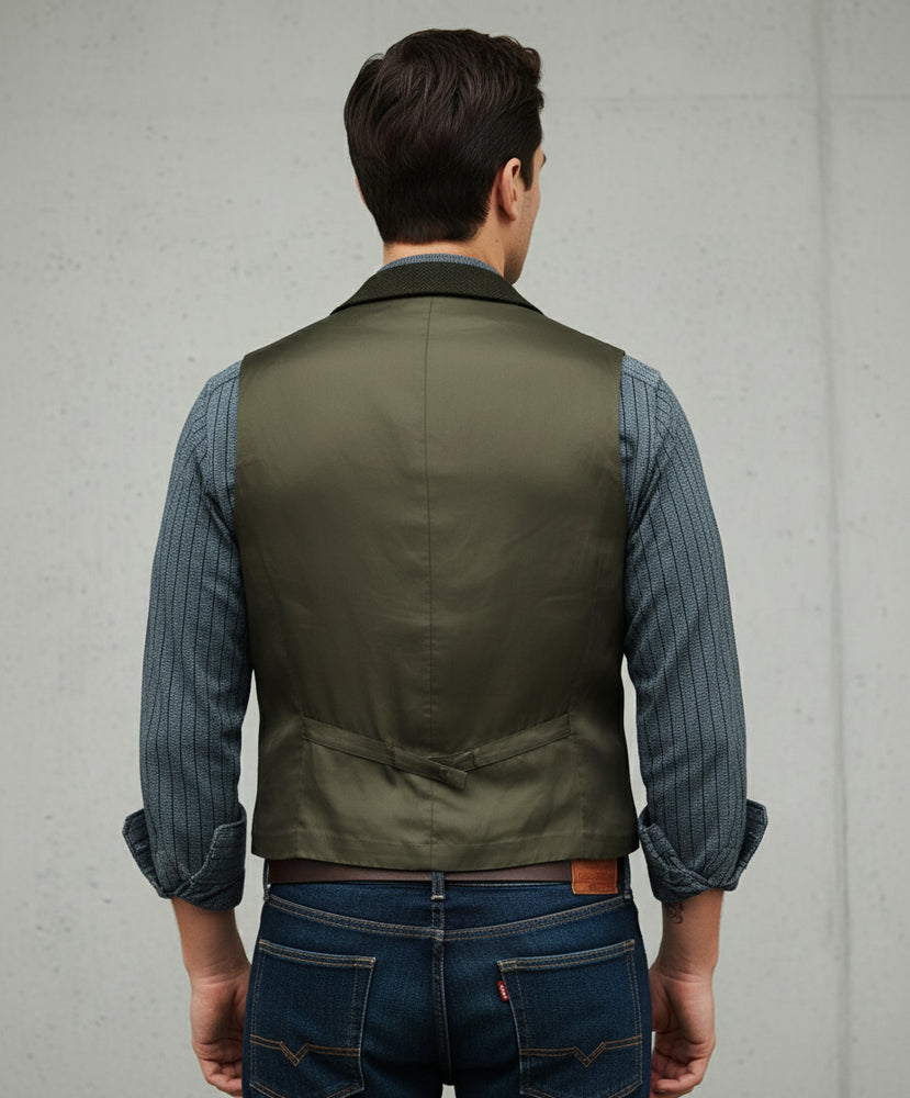 Herren Lederhose Weste