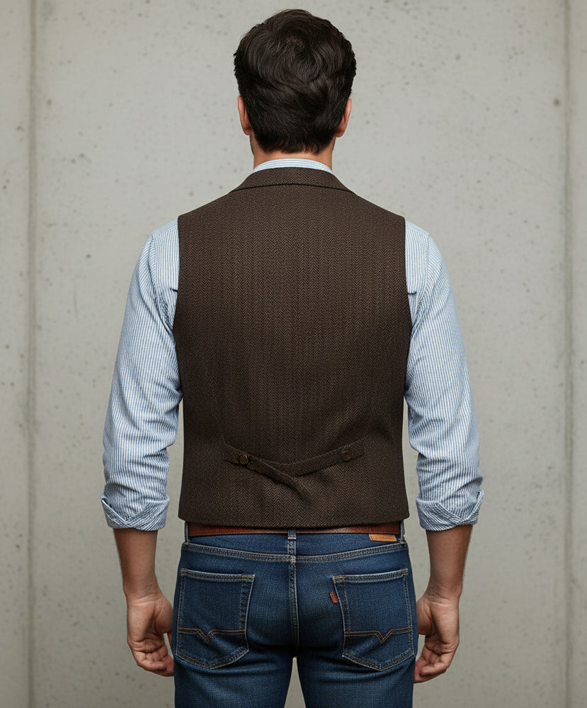 Herren Lederhose Weste