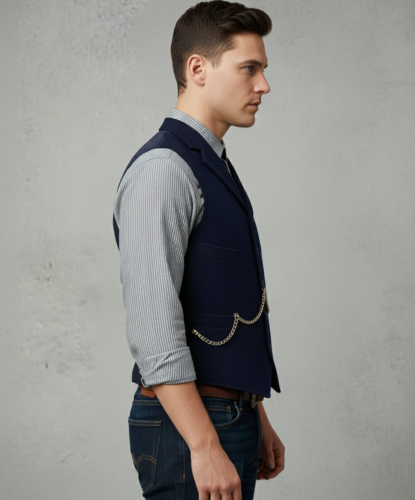 Herren Lederhose Weste